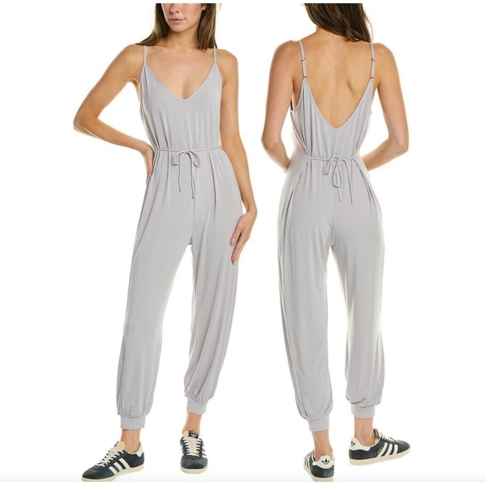 Eberjey Jumpsuit Women's Small Finley Knotted Grey Soft